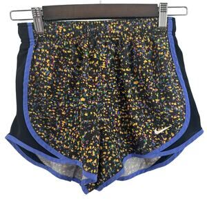 Nike Dri-Fit Lined Running Shorts S Black Purple Floral Dark Cottagecore Active